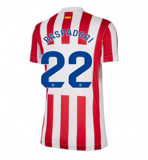 Atletico Madrid Giacomo Raspadori #22 Hjemmedrakt Dame 2025-26 Korte ermer Atletico Madrid Giacomo Raspadori #22 Hjemmedrakt Dame 2025-26 Korte ermer